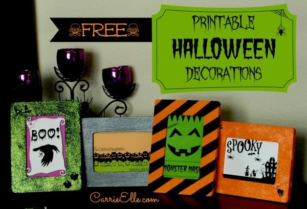 Free Halloween Printables (framed)