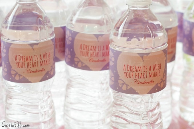 Princess Water Bottle LabelsPrincess Water Bottle Labels