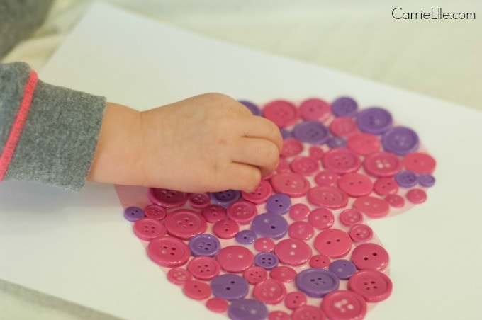 Easy Craft for Kids: Framed Button Heart