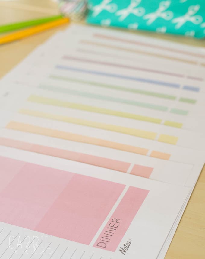 Printable Planner Colors