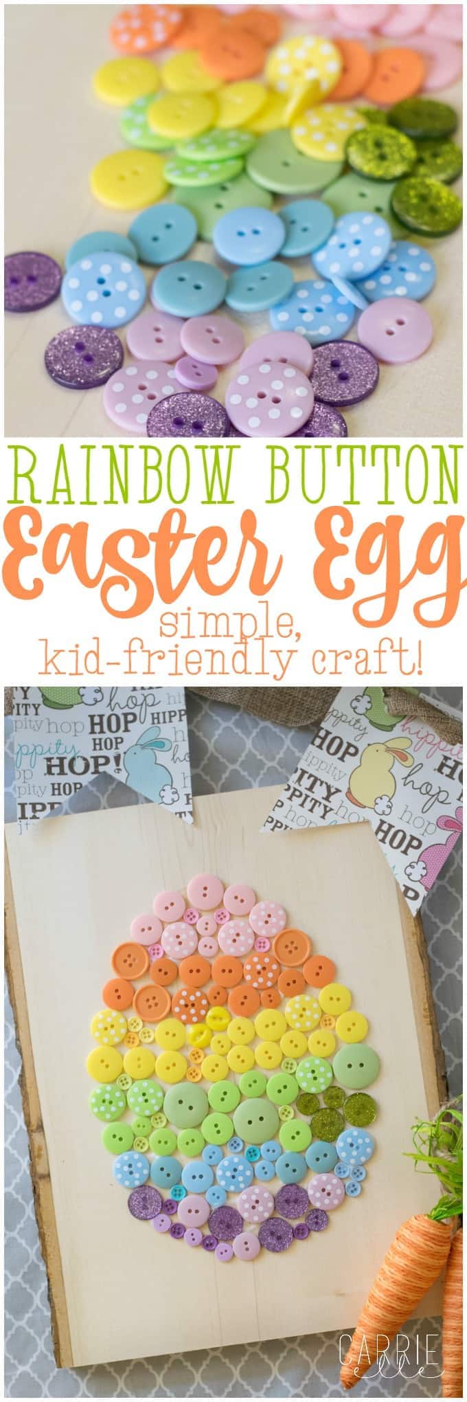 Easy Easter Craft Button Easter Egg