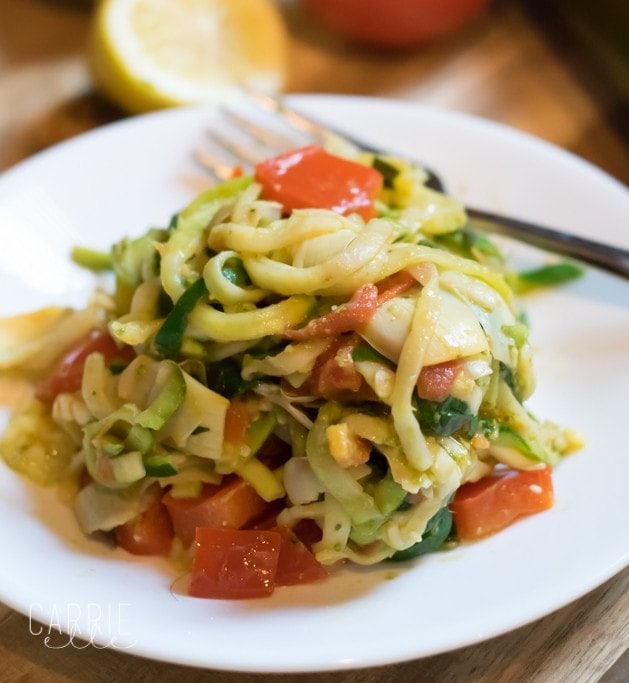 Weight Watchers Pesto Zoodles