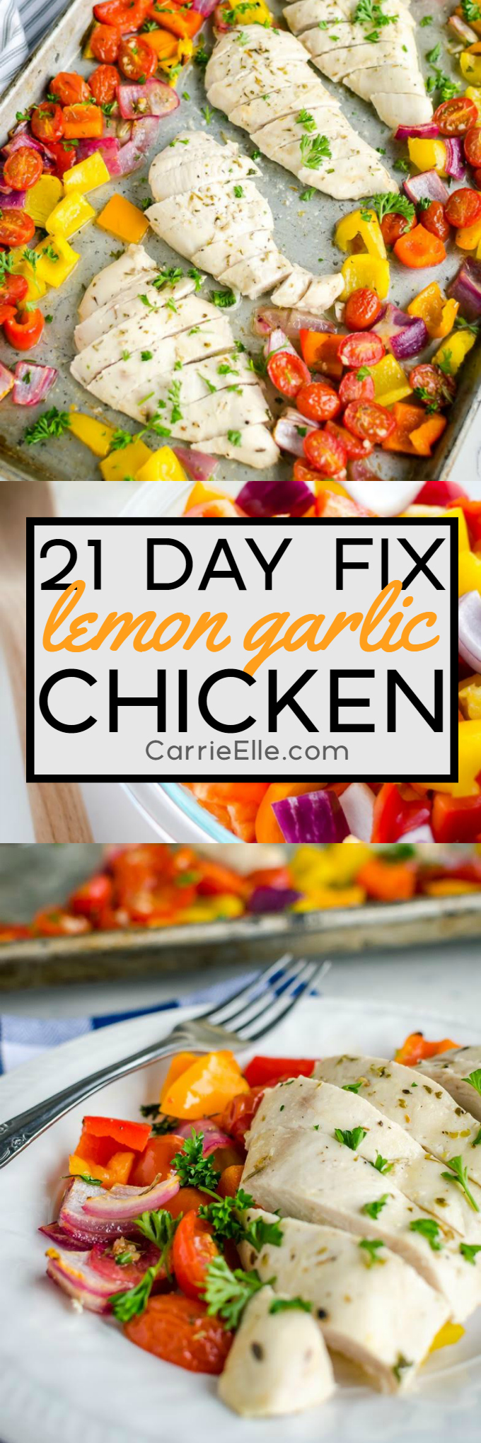 21 Day Fix Lemon Garlic Chicken Sheet Pan