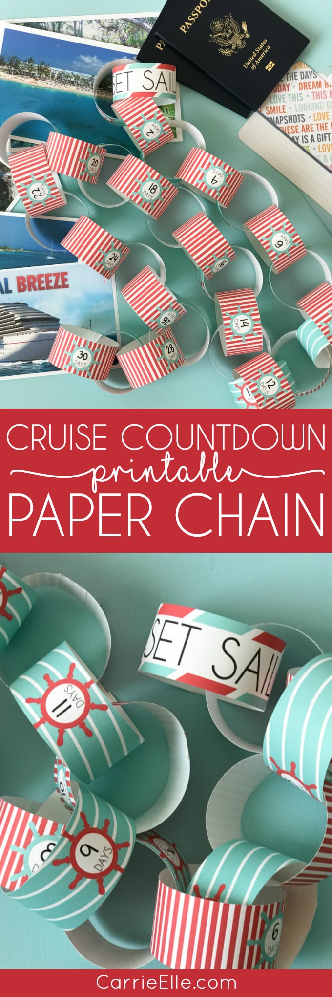 Cruise Countdown Printable Paper Chain