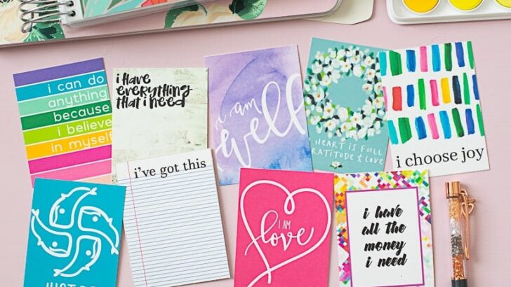 Pretty Printable Affirmation Cards