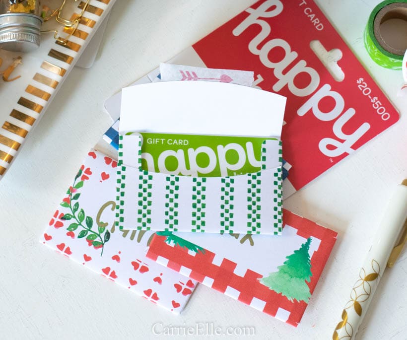 Printable Christmas Gift Card Envelopes