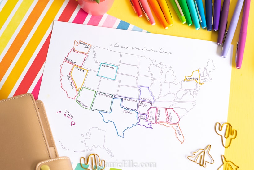 Printable USA Travel Map