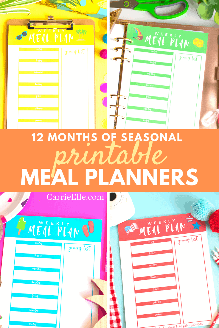Printable Seasonal Meal Planners