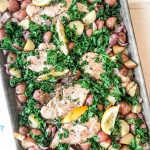 Sheet Pan Herb-Roasted Chicken and Kale CarrieElle.com