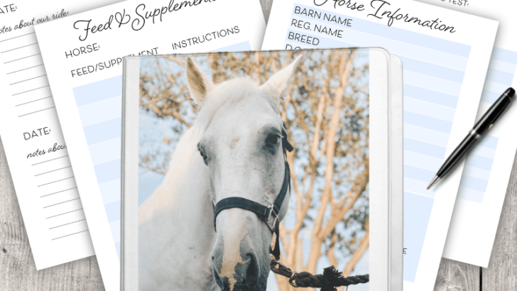Printable Horse Planner and Record Book Inserts for Happy Planner